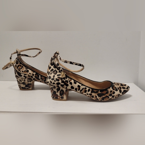 Leather Calf Hair, Pilcro & The Letterpress Women's  Cheeta Print, Strappy Heels - Picture 5 of 13